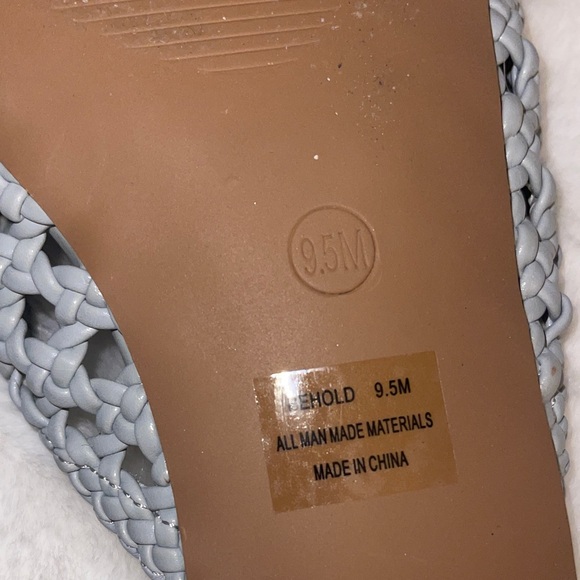 Sincerely Jules Light Blue/Grey Woven Mules- Sz 9.5 - Picture 3 of 6